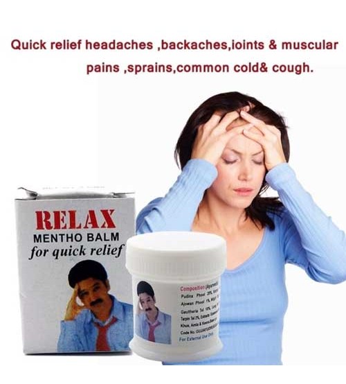 Relax Mentho Balm for Quick Relief Made in India 9g